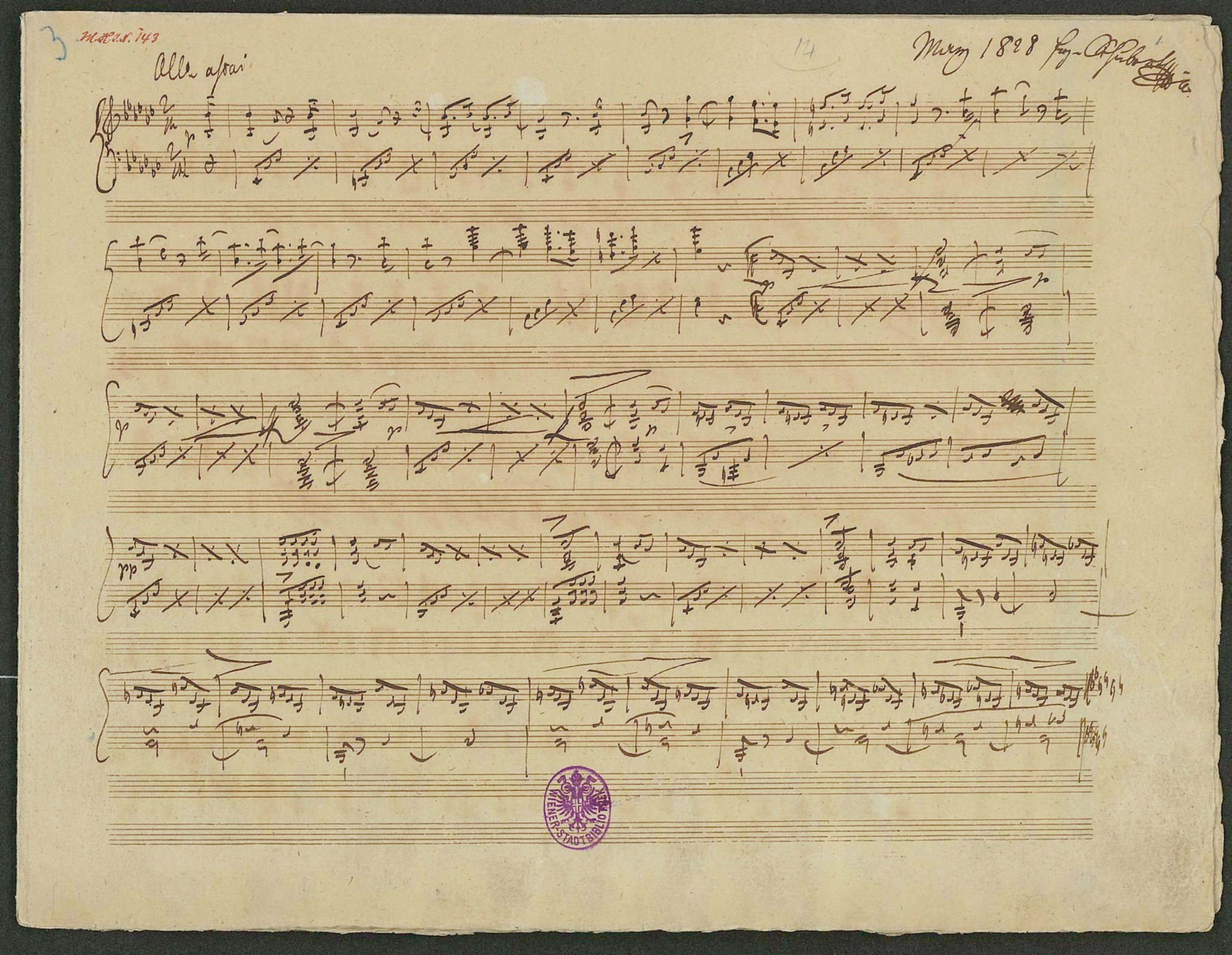 Schubert D946 historical manuscript